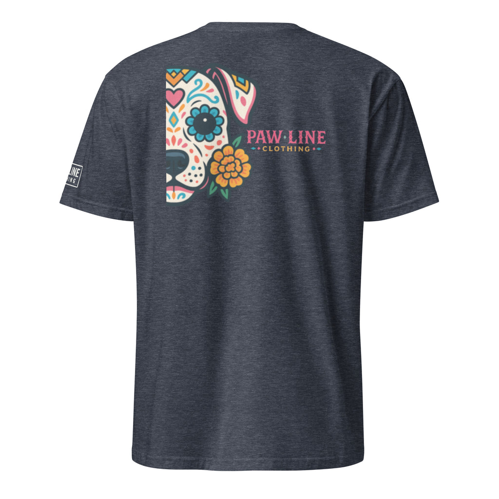 Sugar Skull Dog T-Shirt - Dia de los Muertos Hunde Design | Paw Line T-SHIRT