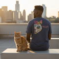 Sugar Skull Cat T-Shirt - Dia de los Muertos Katzen Design | Paw Line T-SHIRT