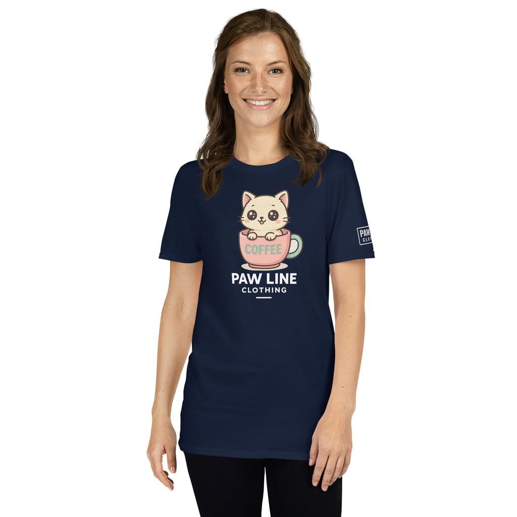 Cute Cat T-Shirt - Süßes Kurzarm Unisex Katzen-Shirt | Paw Line T-SHIRT