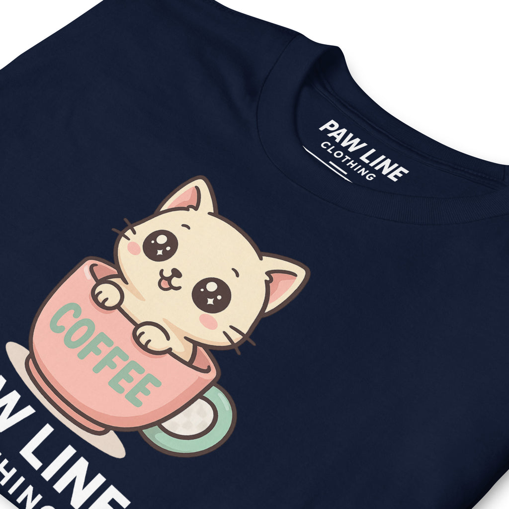 Cute Cat T-Shirt - Süßes Kurzarm Unisex Katzen-Shirt | Paw Line T-SHIRT
