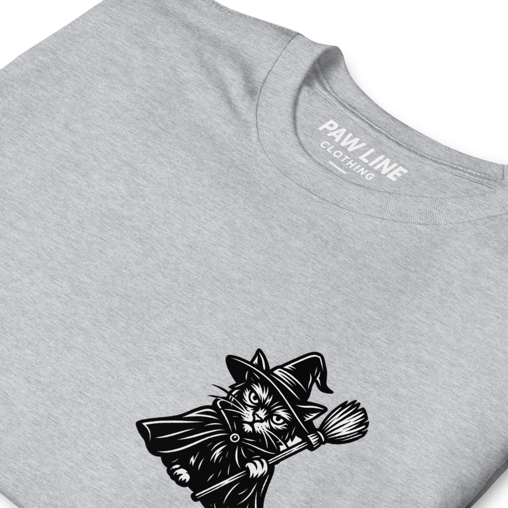 Cat Witch T-Shirt - Mystische Hexenkatze Halloween Design | Paw Line T-SHIRT