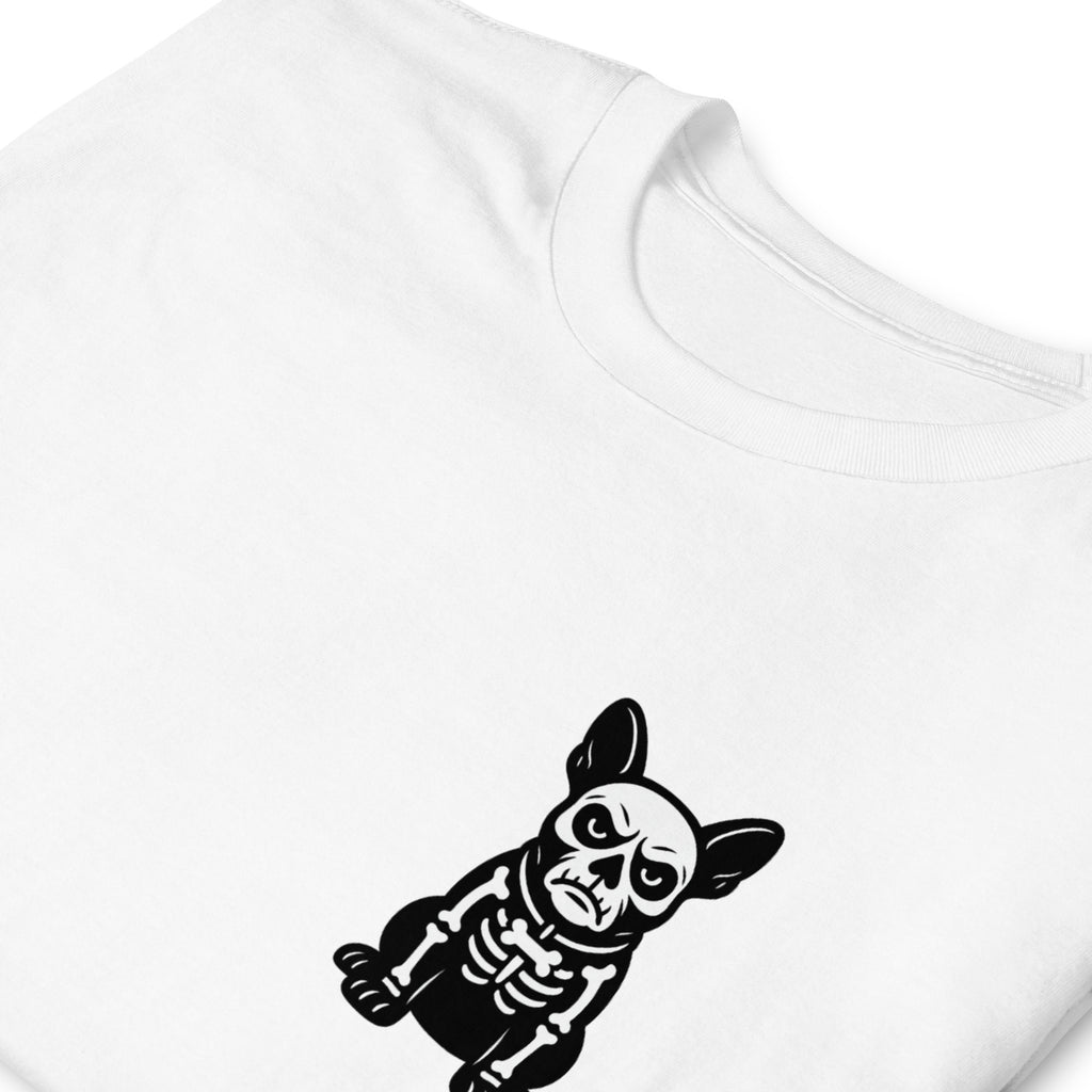 Skull Dog Kurzärmeliges Unisex-T-Shirt - Gothic Hunde Design für Alternative Mode T-SHIRT