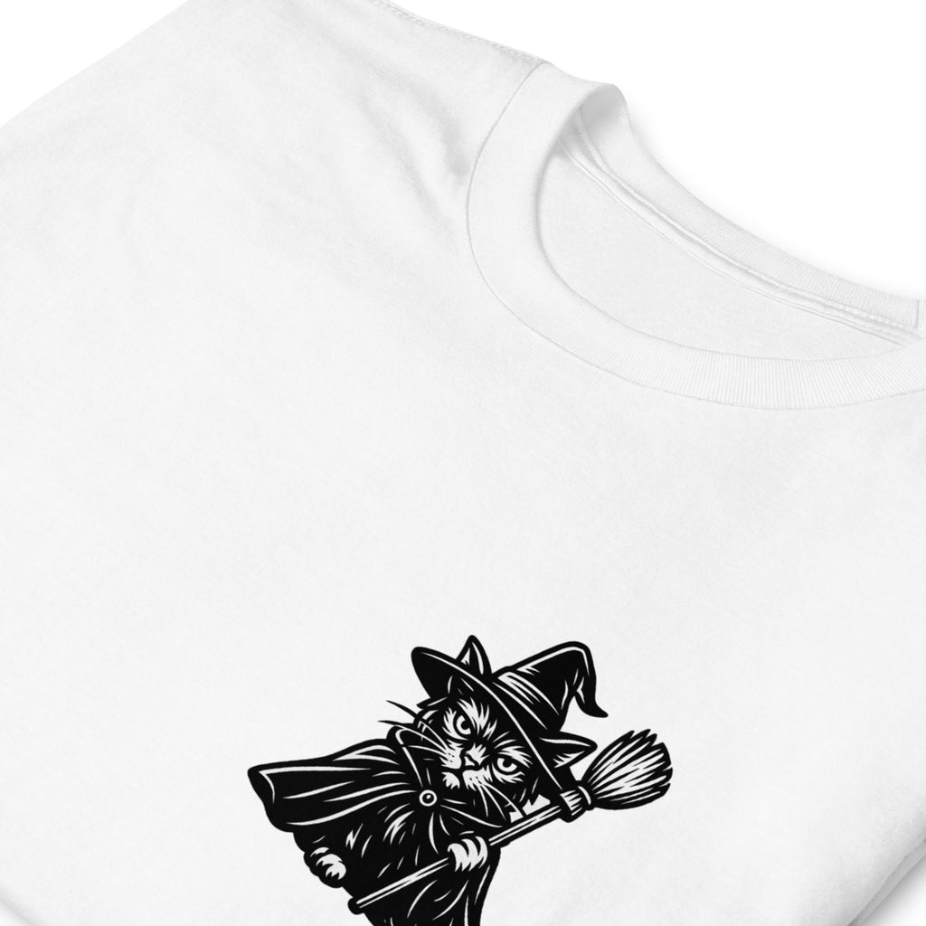 Cat Witch T-Shirt - Mystische Hexenkatze Halloween Design | Paw Line T-SHIRT