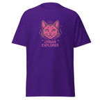 Urban Explorer Cat T-Shirt Lila Frontansicht Premium Qualität