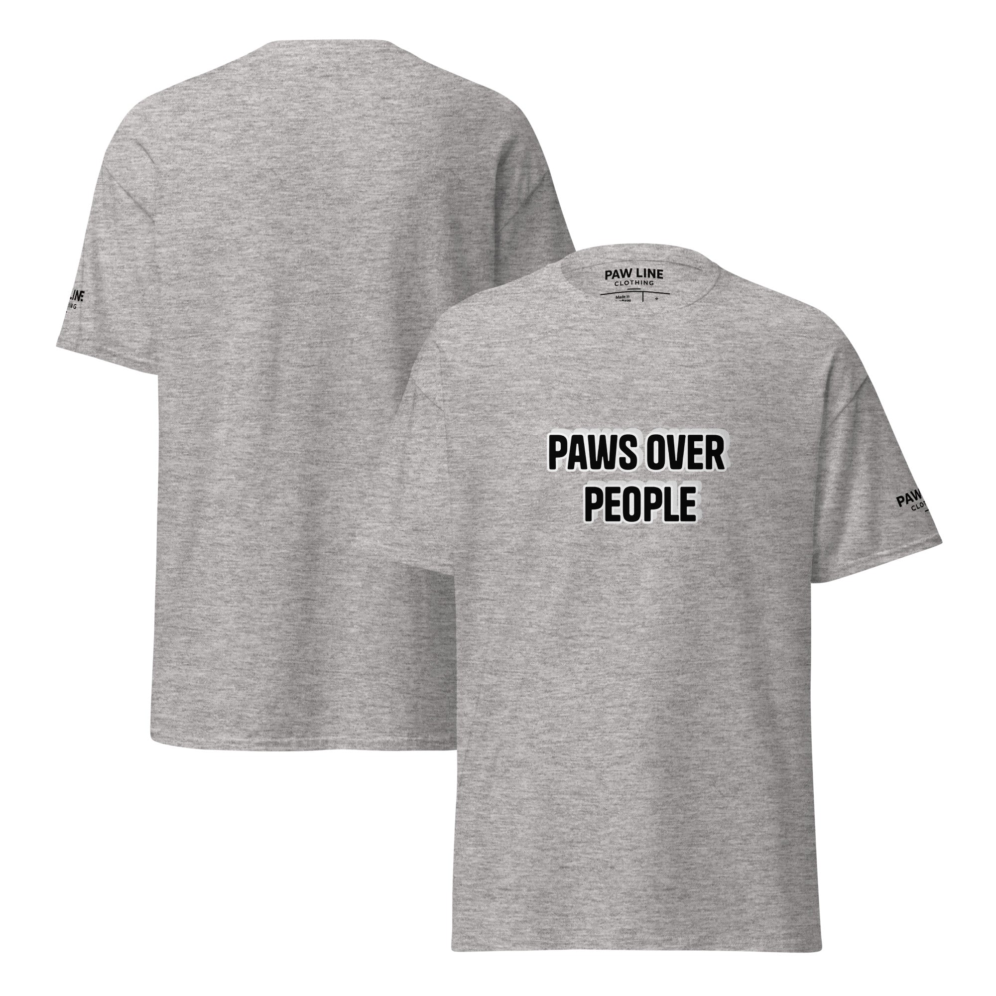 Paws Over - Lustiges Unisex T-Shirt für Tierliebhaber | Pawline