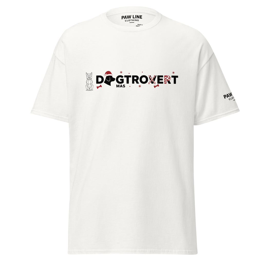 DOGTROVERT X-Mas T-Shirt – Für Hundeliebhaber Introvertierten | Paw Line T-SHIRT