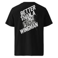 Lifestyle-T-Shirt, schwarz, Rückenprint mit Hund und Schriftzug, Rundhalsausschnitt