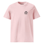 Bio-Baumwoll-T-Shirt in Rosa, Vorderseite mit kleinem Brustlogo