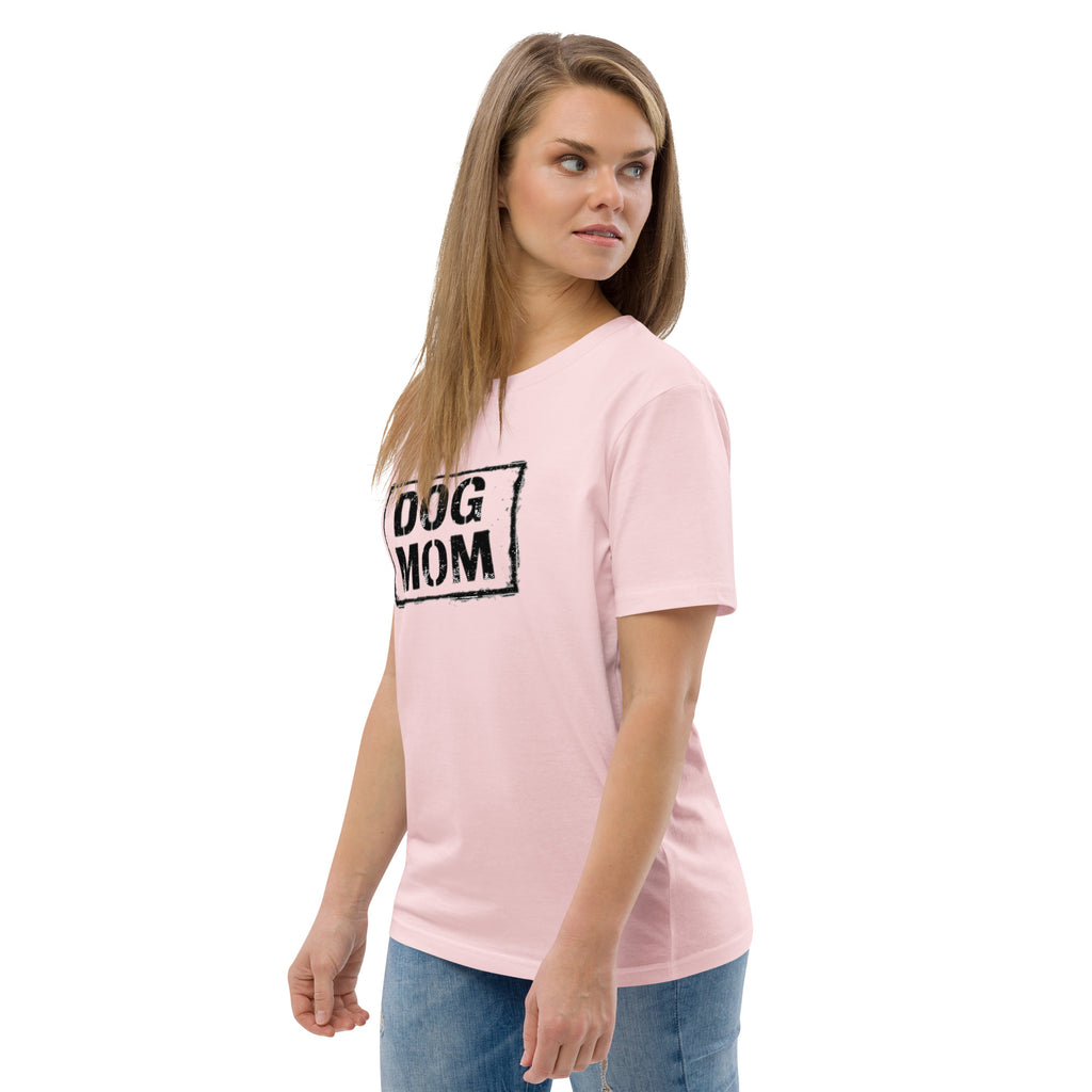 Rosa T-Shirt mit Frontprint „DOG MOM“