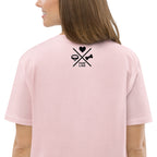 Rosa T-Shirt mit großem Rückenprint „Paw Line“ mit Herz und Pfoten