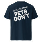 French-Navy T-Shirt aus Bio-Baumwolle mit Rückenprint „PET'S DON'T“