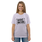 Helllila T-Shirt mit Frontprint „DOG MOM“