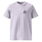 Bio-Baumwoll-T-Shirt in hellem Lila mit kleinem Brustlogo