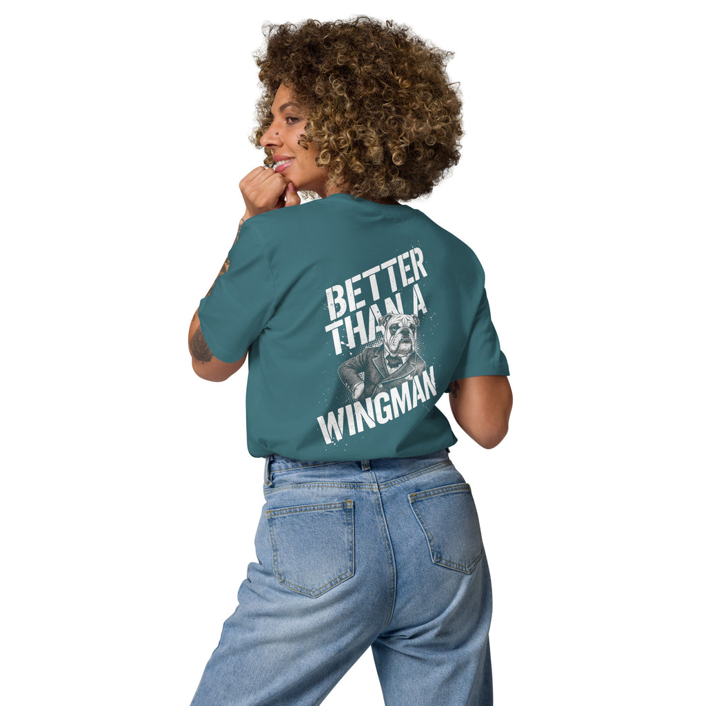 T-Shirt (Stargazer) mit großem Rückendruck „Better Than Wingman“