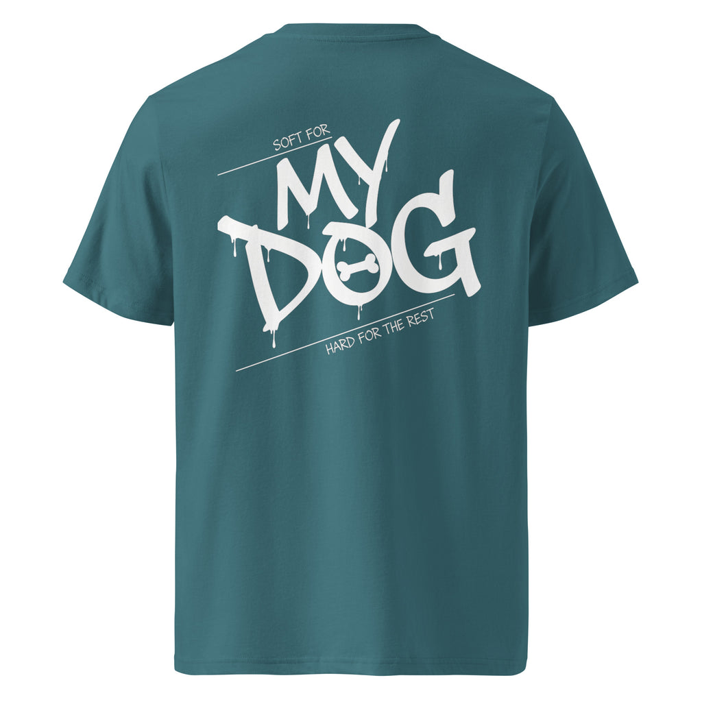 Stargazer T‑Shirt mit Rückenprint „MY DOG“ und weißem Grafikmotiv