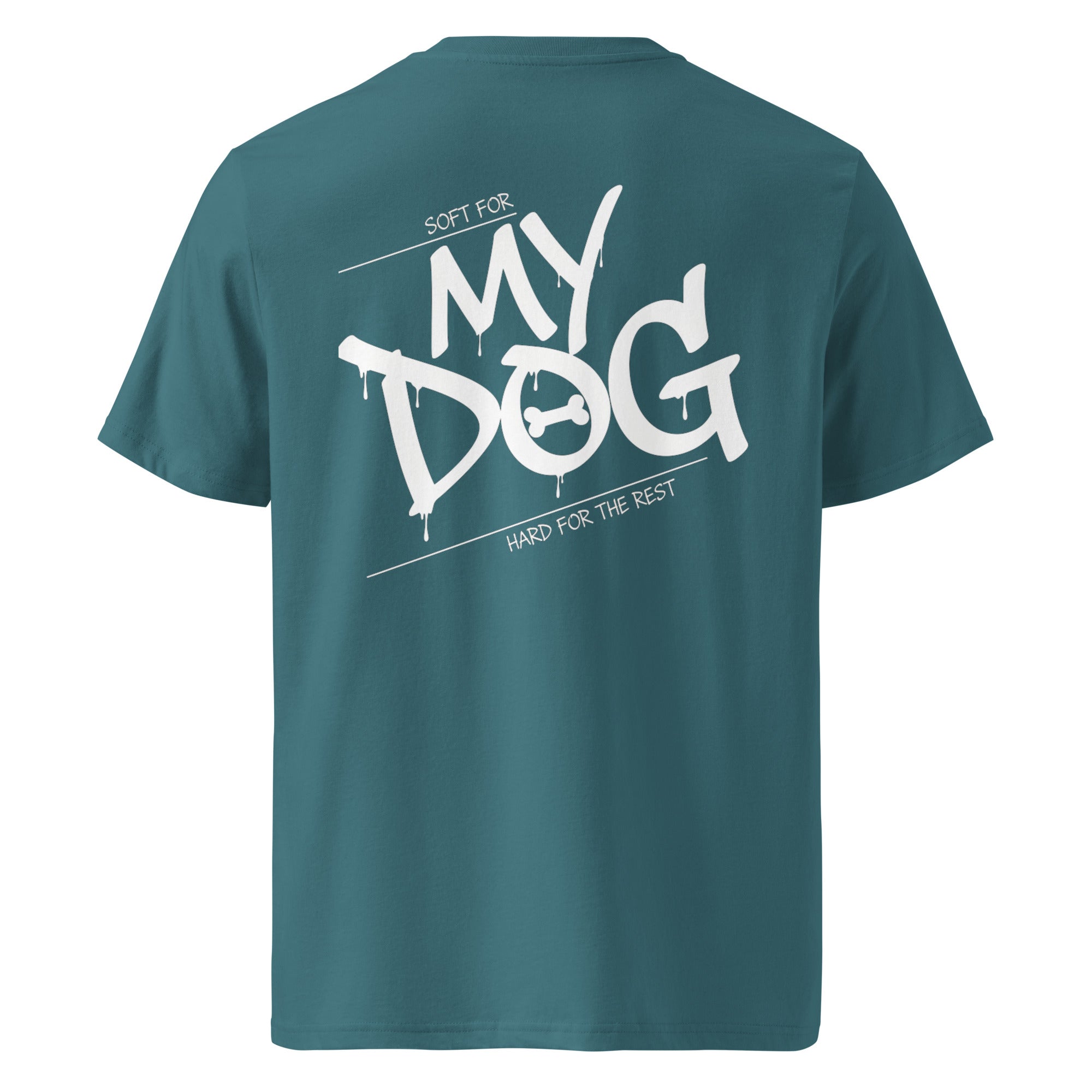 Stargazer T‑Shirt mit Rückenprint „MY DOG“ und weißem Grafikmotiv