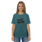 Unisex-T-Shirt in Petrolgrün mit Vintage „DOG MOM“-Aufdruck