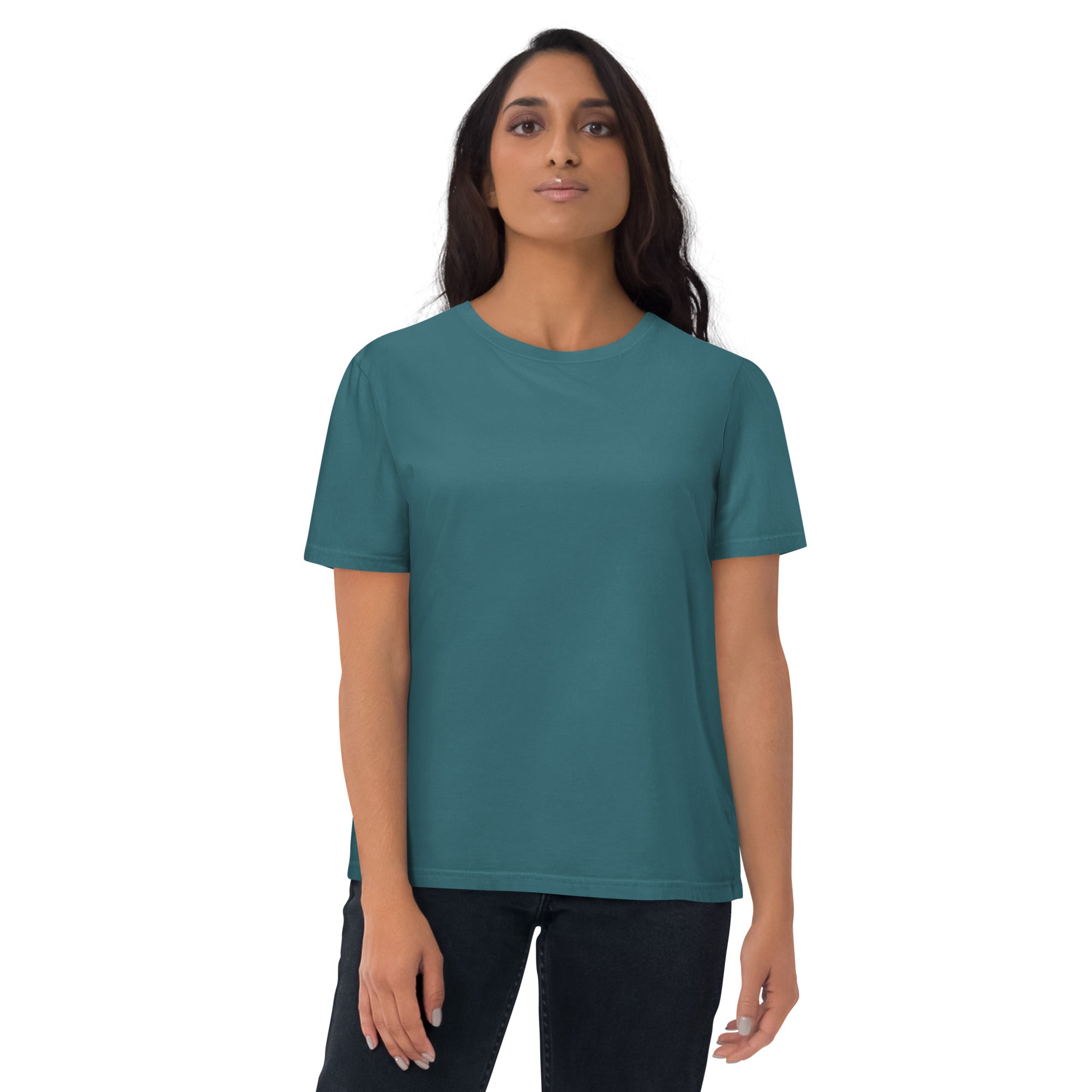 Adopt Bio-T-Shirt, türkisblau, einfarbig ohne großen Frontprint