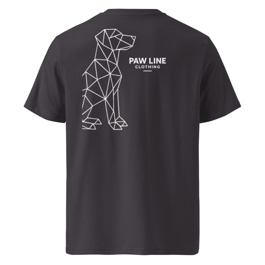 Geometric DOG Dark - Modernes Bio-Baumwoll T-Shirt für Hundeliebhaber | Pawline T-SHIRT