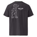 Geometric DOG Dark - Modernes Bio-Baumwoll T-Shirt für Hundeliebhaber | Pawline Bio T-Shirt Unisex