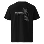 Geometric CAT Dark - Modernes Bio-Baumwoll T-Shirt für Katzenliebhaber | Pawline Bio T-Shirt Unisex