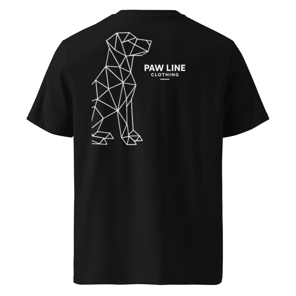 Geometric DOG Dark - Modernes Bio-Baumwoll T-Shirt für Hundeliebhaber | Pawline T-SHIRT