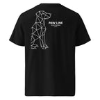 Geometric DOG Dark - Modernes Bio-Baumwoll T-Shirt für Hundeliebhaber | Pawline Bio T-Shirt Unisex