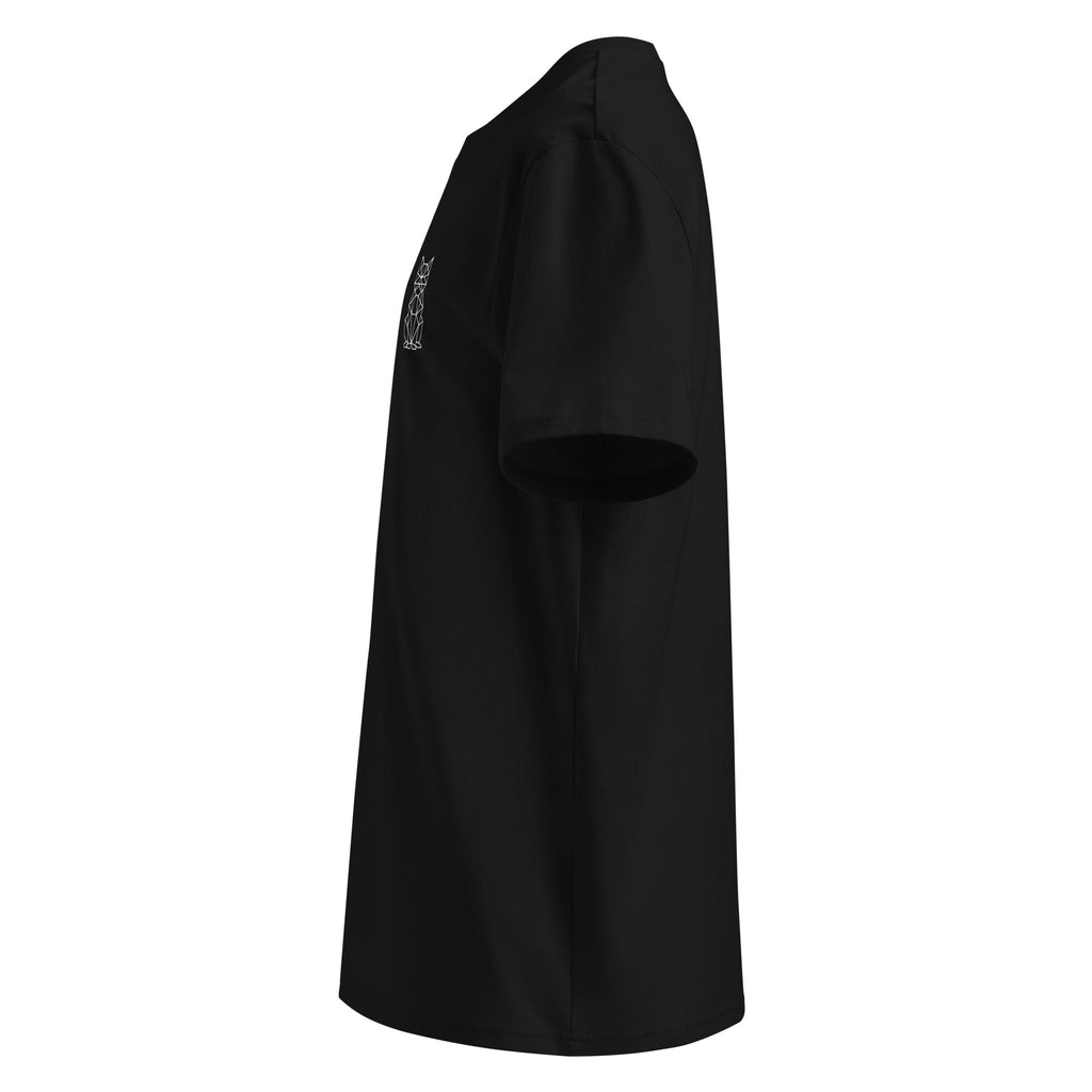 Geometric CAT Dark - Modernes Bio-Baumwoll T-Shirt für Katzenliebhaber | Pawline T-SHIRT