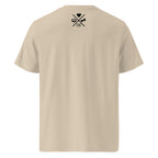 Kurzarm-T-Shirt in Desert Dust mit kleiner „Paw Line“-Grafik auf der Rückseite