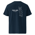 Geometric CAT Dark - Modernes Bio-Baumwoll T-Shirt für Katzenliebhaber | Pawline Bio T-Shirt Unisex