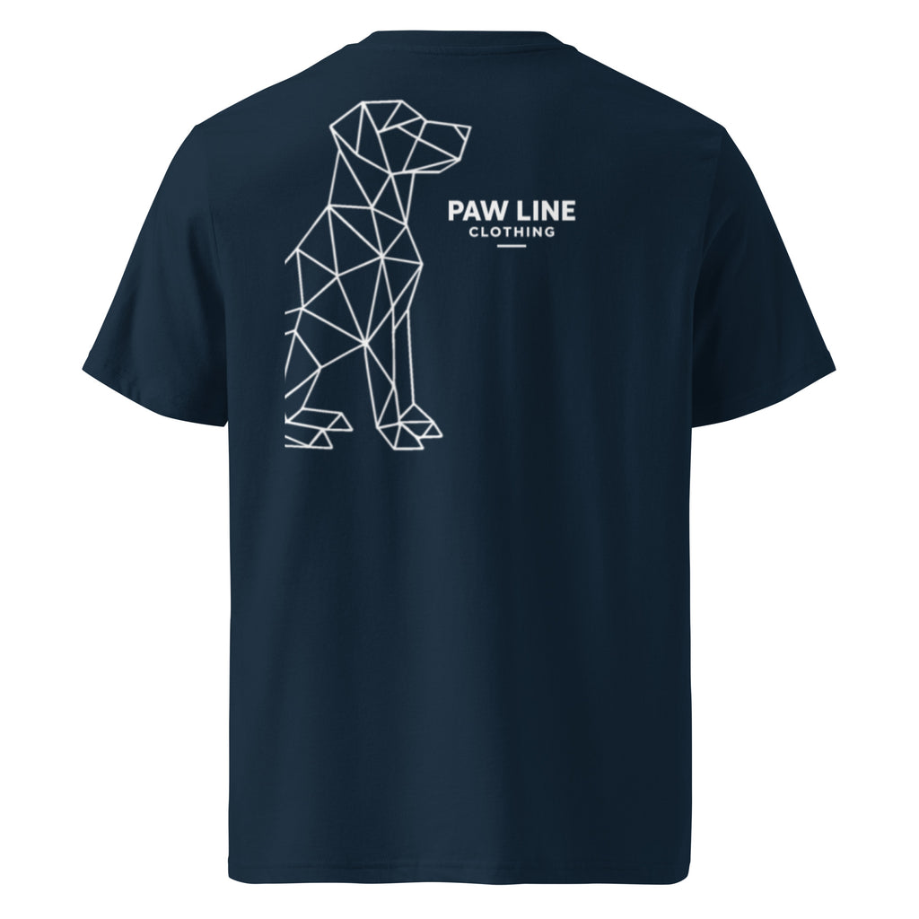Geometric DOG Dark - Modernes Bio-Baumwoll T-Shirt für Hundeliebhaber | Pawline T-SHIRT