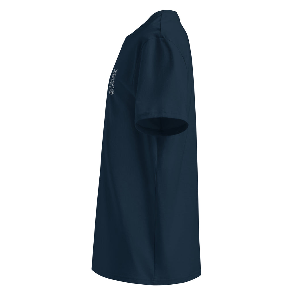 Geometric CAT Dark - Modernes Bio-Baumwoll T-Shirt für Katzenliebhaber | Pawline T-SHIRT