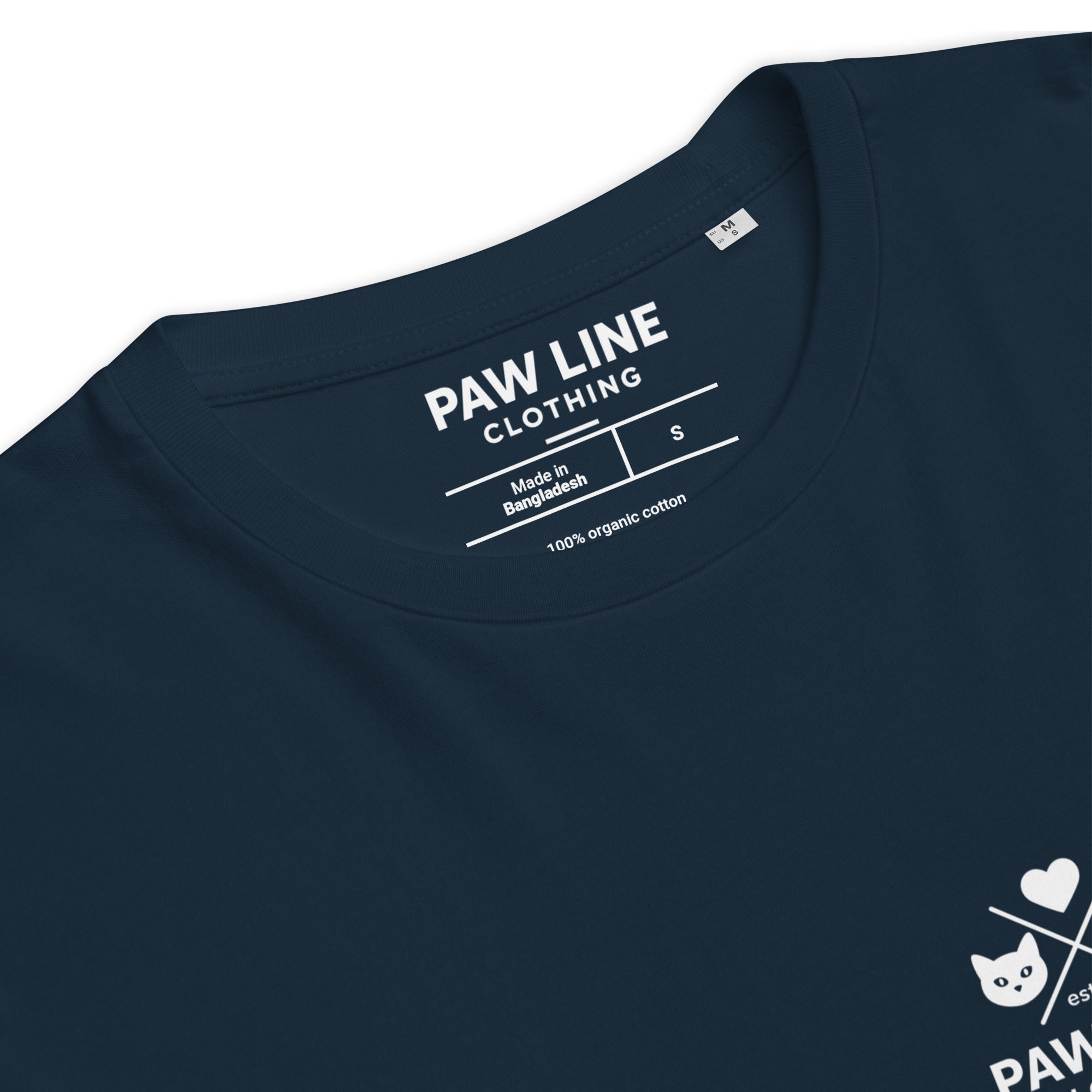 Basic X CAT - Minimalistisches Bio-Baumwoll T-Shirt für Katzenliebhaber | Pawline Bio T-Shirt Unisex