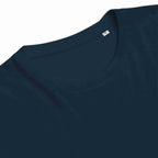 Unisex-Bio-Baumwoll-T-Shirt, dunkelblau, Rundhalsausschnitt und Kurzarm