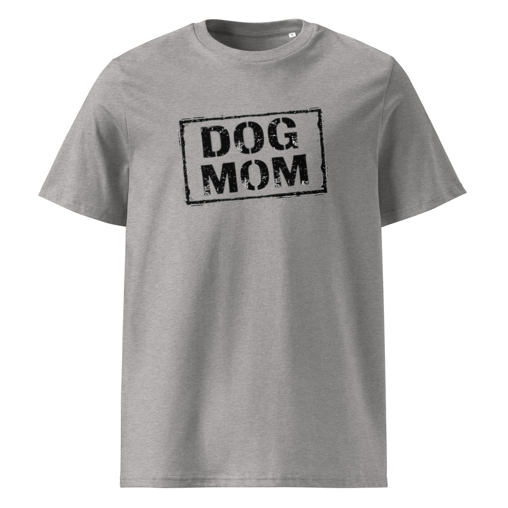 Unisex-T-Shirt in Heather Grau mit Vintage „DOG MOM“-Aufdruck