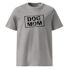 Unisex-T-Shirt in Heather Grau mit Vintage „DOG MOM“-Aufdruck