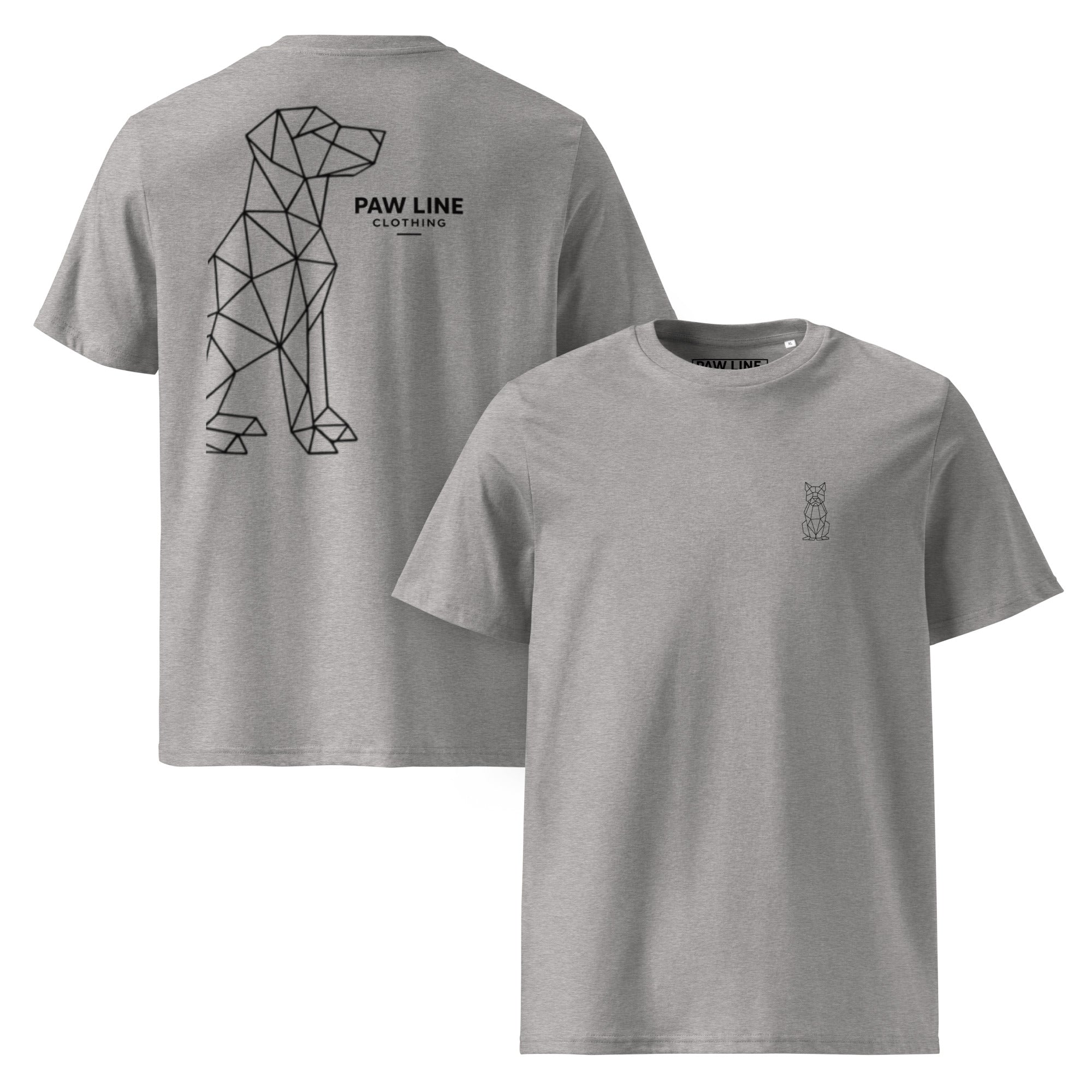 Geometric DOG Back - Modernes Bio-Baumwoll T-Shirt mit Rücken-Design | Pawline T-SHIRT