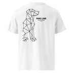 Geometric DOG Back - Modernes Bio-Baumwoll T-Shirt mit Rücken-Design | Pawline Bio T-Shirt Unisex