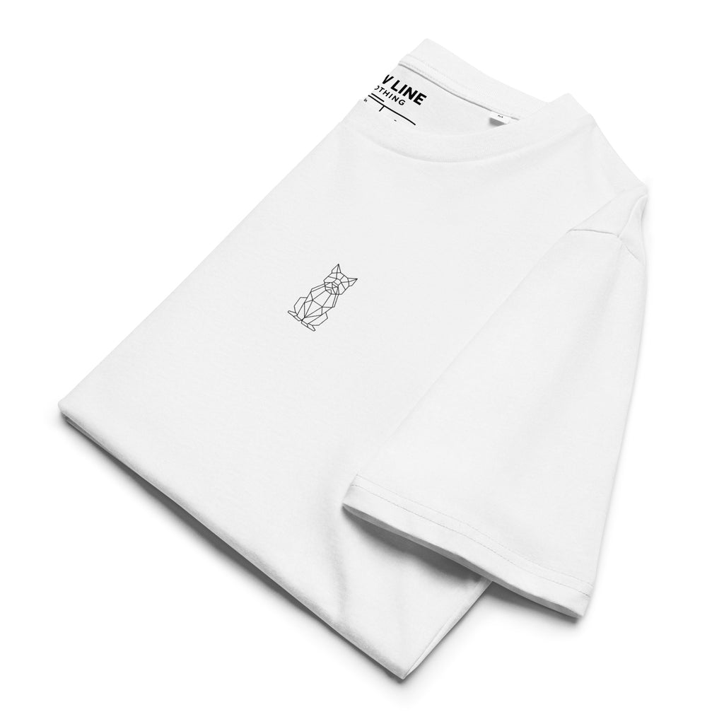 Geometric DOG Back - Modernes Bio-Baumwoll T-Shirt mit Rücken-Design | Pawline T-SHIRT