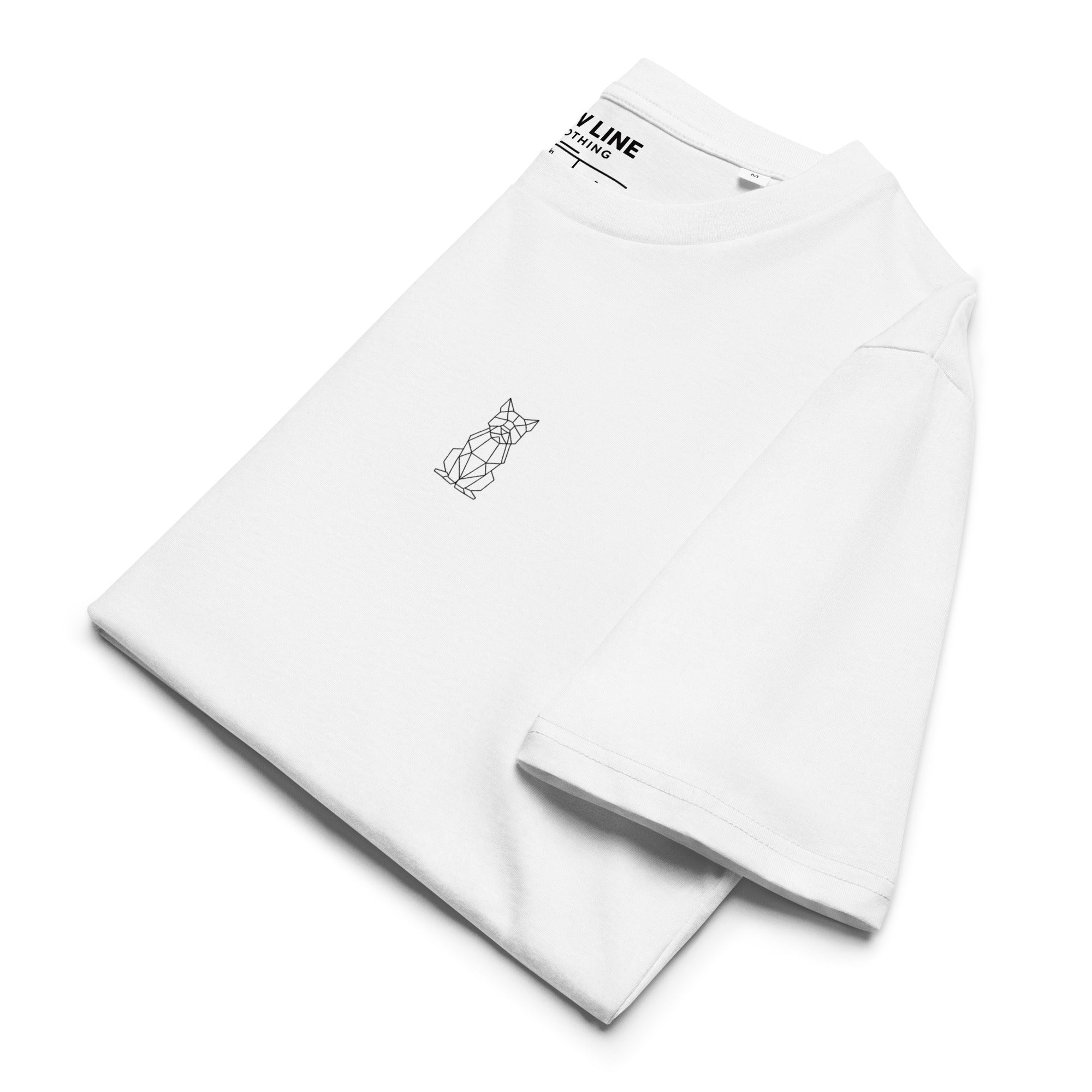 Geometric DOG Back - Modernes Bio-Baumwoll T-Shirt mit Rücken-Design | Pawline T-SHIRT