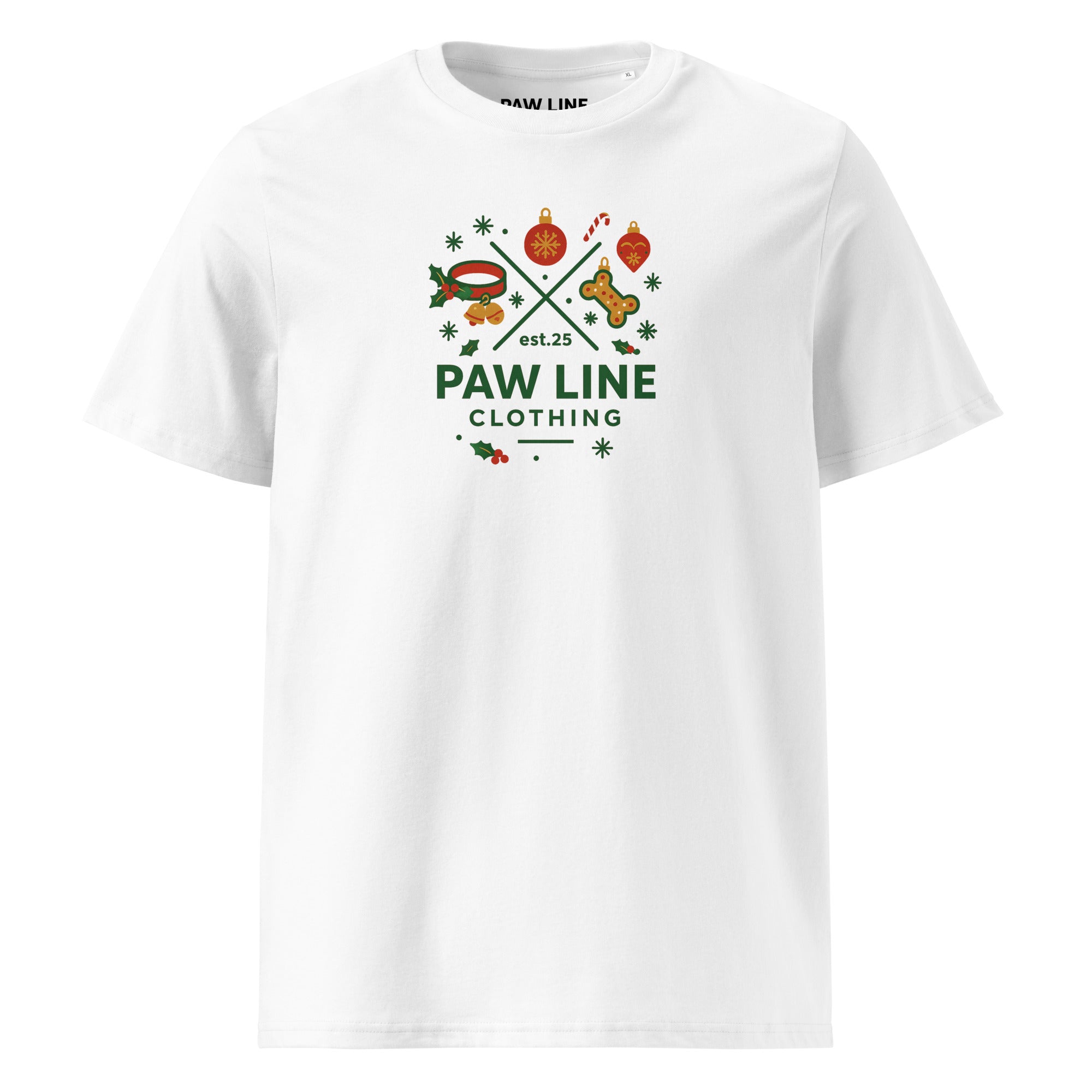 Basic X-Mas Bio-Baumwoll T-Shirt – Minimalistisch Nachhaltig | Paw Line T-SHIRT