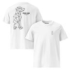 Geometric DOG Back - Modernes Bio-Baumwoll T-Shirt mit Rücken-Design | Pawline Bio T-Shirt Unisex