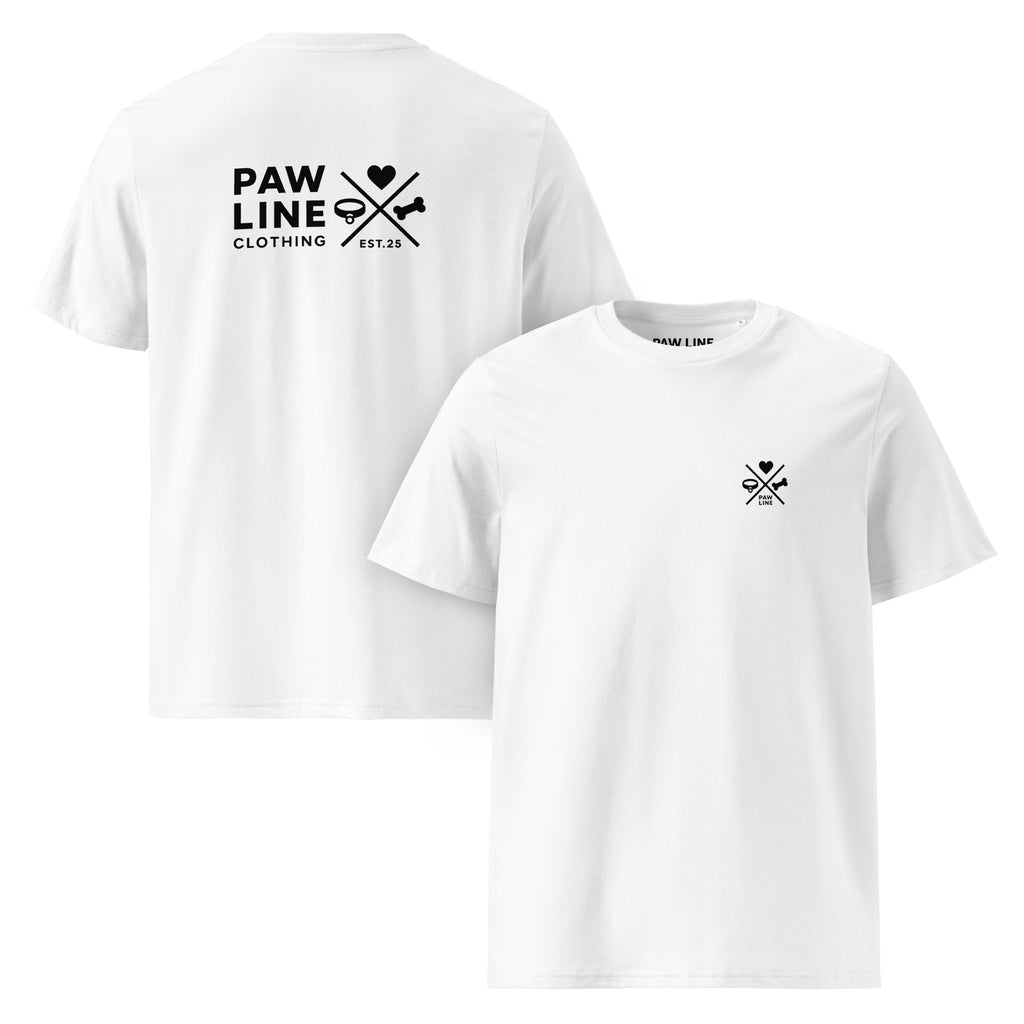 X meets Paw Backprint - Bio-Baumwoll T-Shirt mit Rücken-Design | Pawline T-SHIRT