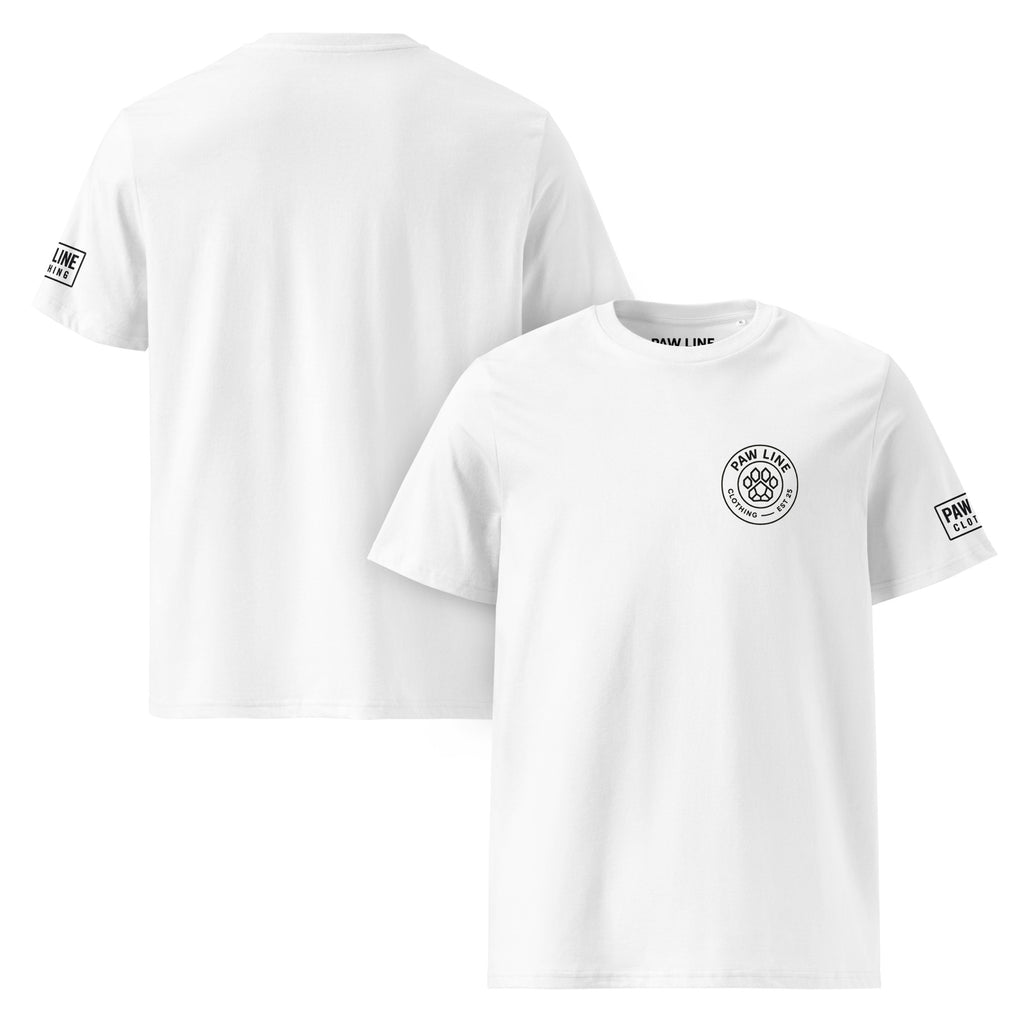 Pawline Round T-Shirt - Bio-Baumwolle Unisex mit rundem Design | Paw Line Bio T-Shirt Unisex