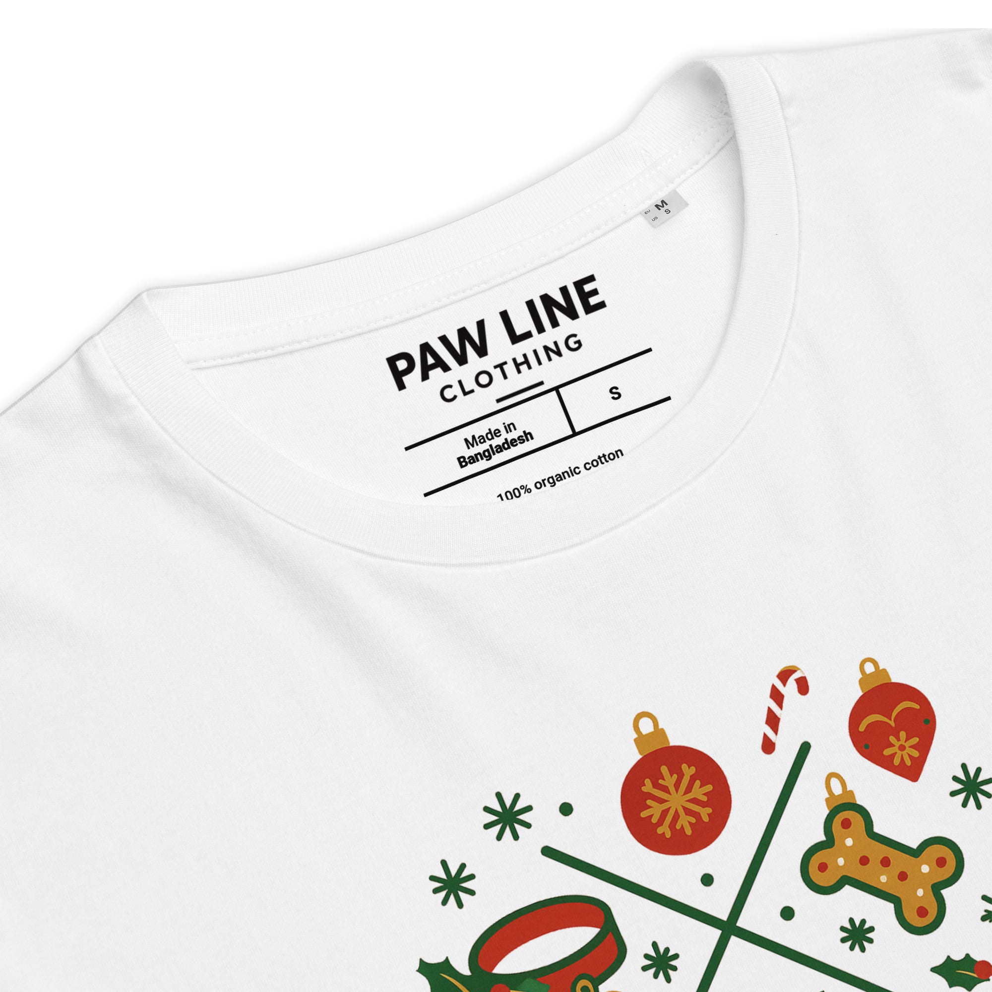 Basic X-Mas Bio-Baumwoll T-Shirt – Minimalistisch Nachhaltig | Paw Line T-SHIRT