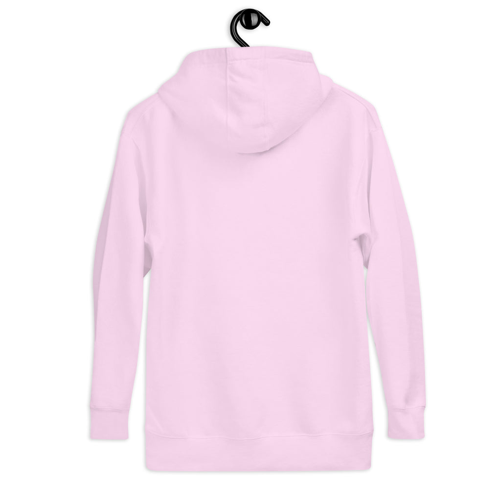 Rosa Hoodie mit Kapuze und Kordelzug, Rückansicht