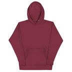 Bordeauxroter Hoodie mit Kapuze, Kordelzug und Kängurutasche