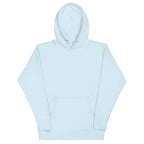 Hundeeltern-Hoodie hellblau mit Kapuze und Kängurutasche, ohne sichtbaren Print