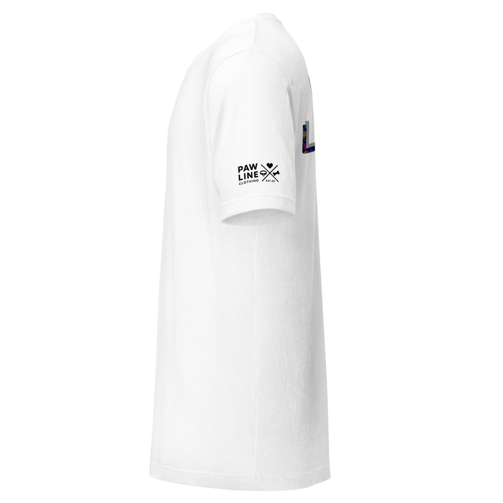 Dog Lover Bunt - Farbenfrohes Unisex T-Shirt für Hundeliebhaber | Pawline T-SHIRT