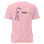 Geometric Dog Damen T-Shirt - Minimalistisches Hunde-Design Lockerer Schnitt | Pawline T-SHIRT